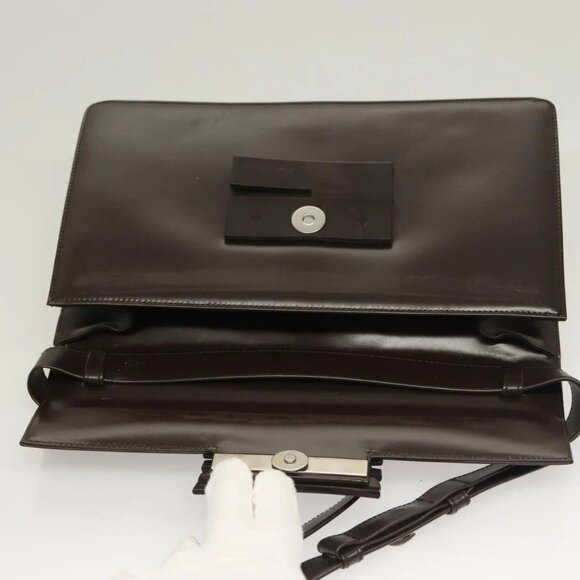 Salvatore Ferragamo Shoulder Bag Leather Brown Auth 133389 - Picture 10 of 16